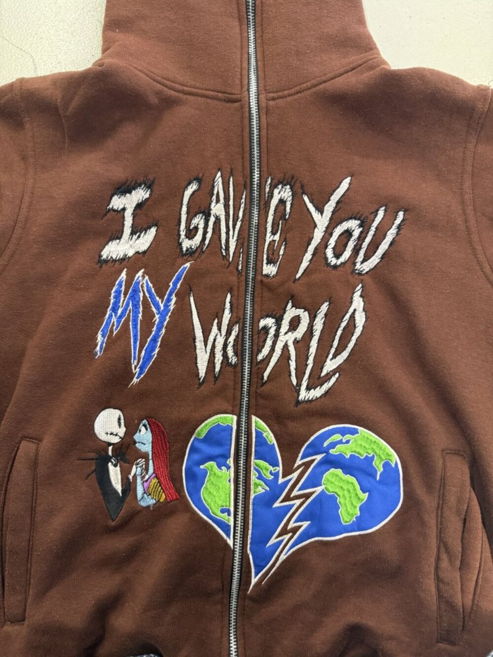 RARE Jack I Gave You My World Graphic Hoodie Full Zip XS Adult Nice